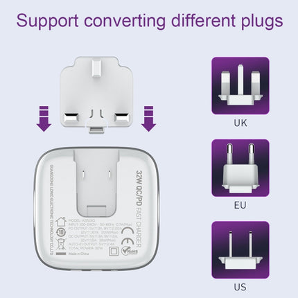 LDNIO A3513Q 32W QC3.0 3 USB Ports Phone Adapter, US Plug with Micro USB Cable, US Plug with 8 Pin Cable, US Plug with Type-C Cable, US Plug with Type-C to 8 Pin Cable, EU Plug with Micro USB Cable, EU Plug with 8 Pin Cable, EU Plug with Type-C Cable��...