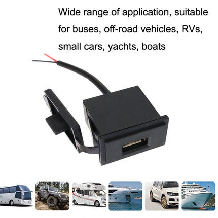 2PCS 2.4 A Motor Boat Trailer Car Modified Square Single USB Car Charger, 2PCS 2.4 A