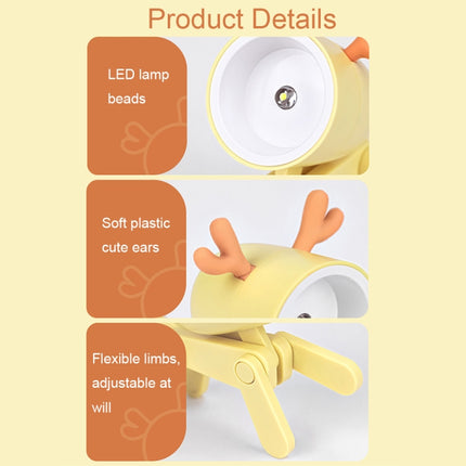 TL-23 LED Mini Foldable Cartoon Desk Lamp Home Pet Shape Decoration Table Lamp, Spec:, Spotted Deer (Pink), Spotted Deer (Grey), Spotted Deer (Orange), Spotted Deer (Blue)