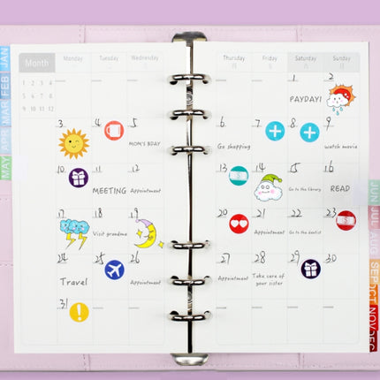 A6 Macaron PU Leather Loose-leaf Notebook Cash Budget Handbook, XJYS-010 Green, XJYS-010  Blue, XJYS-010  Pink, XJYS-010  Purple, XJYS-010 Yellow, XJYS-010 Black