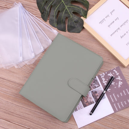 A5 Macaron Notebook PU Loose-leaf Cash Budget Handbook, Gray, Pink, Yellow, Blue, Green, Black