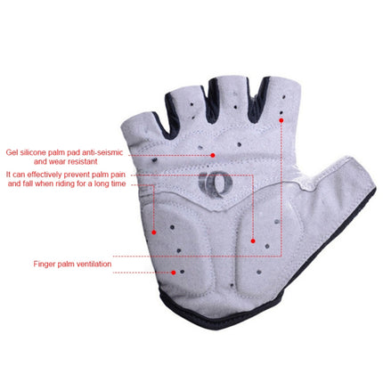 YIZIMI Anti-shock Half-finger Gloves Cycling Silicone Short Finger Gloves, S, M, L, XL