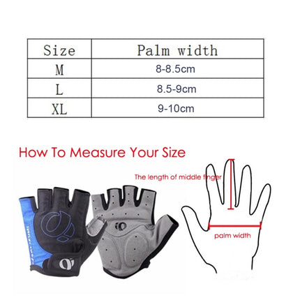 YIZIMI Anti-shock Half-finger Gloves Cycling Silicone Short Finger Gloves, S, M, L, XL