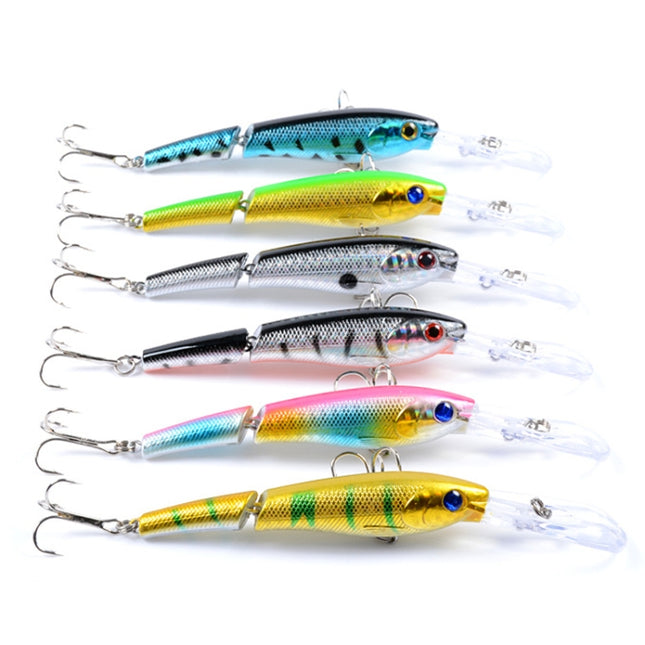 M0208 13.3cm/13.4g Lure Bionic Multi-section Mino Fake Lure Plastic Lure, M0208 2, M0208 3, M0208 4, M0208 5, M0208 6, M0208 1