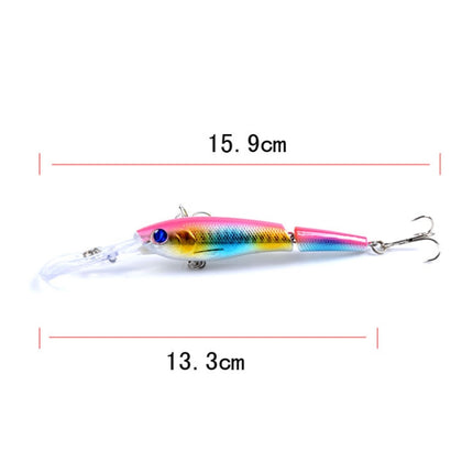M0208 13.3cm/13.4g Lure Bionic Multi-section Mino Fake Lure Plastic Lure, M0208 2, M0208 3, M0208 4, M0208 5, M0208 6, M0208 1