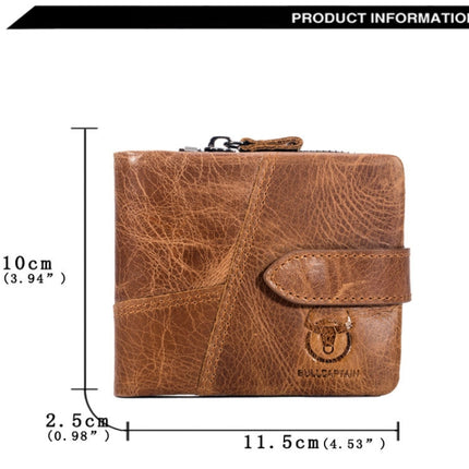 BUFF CAPTAIN 01 Multifunctional Detachable Vintage Leather Buckle Horizontal Wallet, 01(Coffee), 01(Brown)