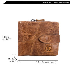 BUFF CAPTAIN 01 Multifunctional Detachable Vintage Leather Buckle Horizontal Wallet