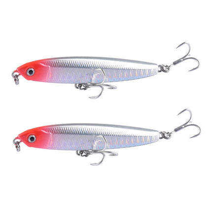 2 PCS CH79 Hard Bait Long Casting Sinking Pencil False Lure, Specification:, 10.4cm 18g