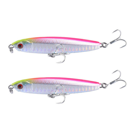 2 PCS CH79 Hard Bait Long Casting Sinking Pencil False Lure, Specification:, 8cm 10g, 8cm 14g, 10.4cm 18g