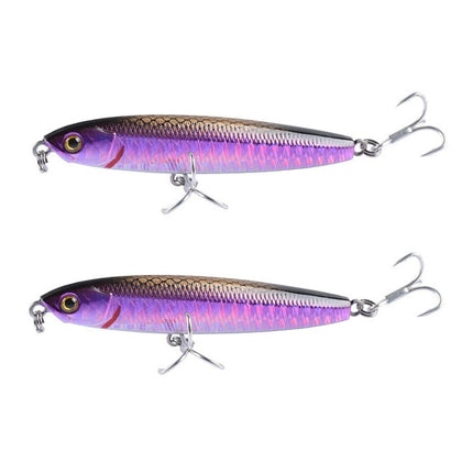 2 PCS CH79 Hard Bait Long Casting Sinking Pencil False Lure, Specification:, 8cm 10g, 8cm 14g, 10.4cm 18g