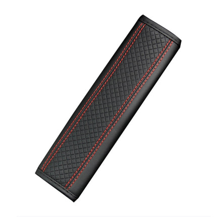Fiber Leather Embossed Car Seat Belt Shoulder Cover Protector, 6.5X23cm