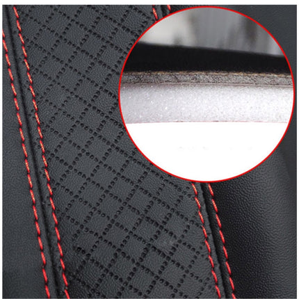 Fiber Leather Embossed Car Seat Belt Shoulder Cover Protector, 6.5X23cm