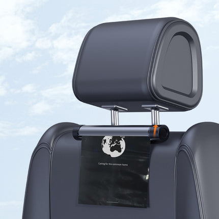 Car Mounted Garbage Bag  Folding Hanging Cleaning Organiser, Titanium Grey, Piano Black