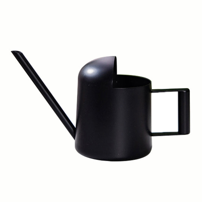 300ML Stainless Steel Watering Can with Long Spout, Bronze, Black