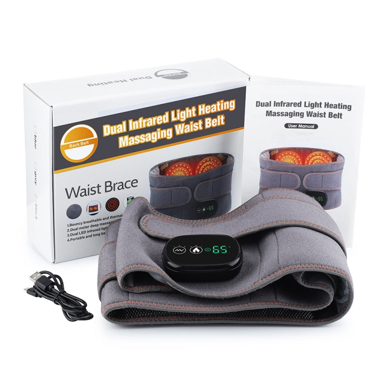 USB Charging Red Light Heating Massage Lumbar Belt Warming Waist Belt