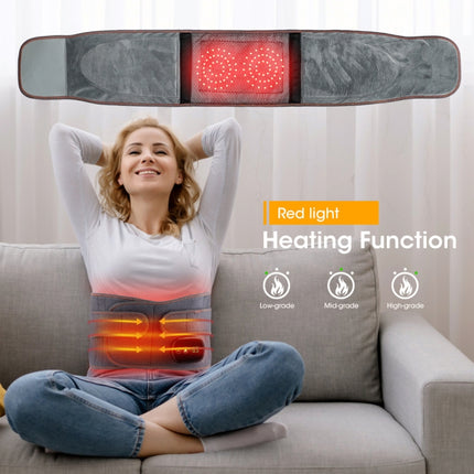 USB Charging Red Light Heating Massage Lumbar Belt Warming Waist Belt