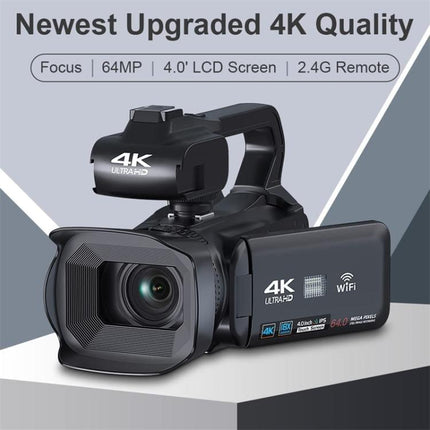64MP 4-Inch Touch Screen Handheld Digital Video Camera, 4K 16G, 4K 32G, 4K 64G