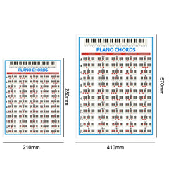 Staff Piano Chord Practice Picture Coated Paper 88 Keys Beginner Piano Fingering Chart, Size:, Small, Large