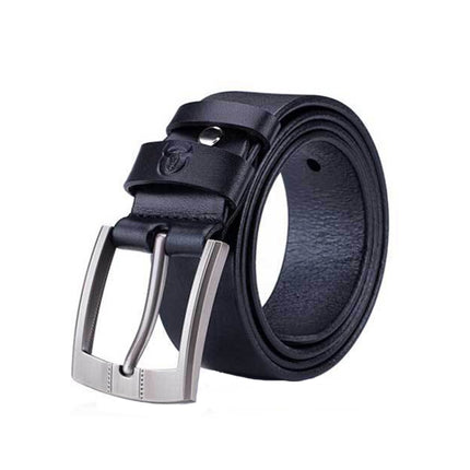 BULL CAPTAIN 01 Pin Buckle Thickened Cowhide Wear-Resistant Belt, Length:
