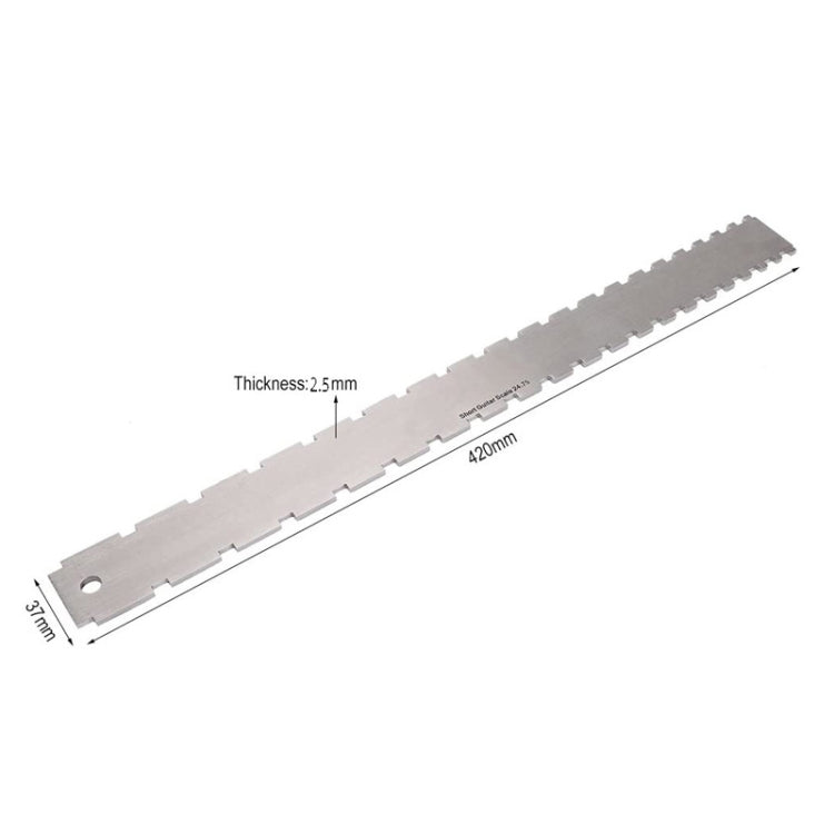 GNR3 Stainless Steel Measurement Bass Guitar Neck Ruler, Style:, Double Teeth, Double Teeth+String High Ruler, Double Teeth+Leveling Ruler, Double Teeth+Leveling Ruler+String High Ruler