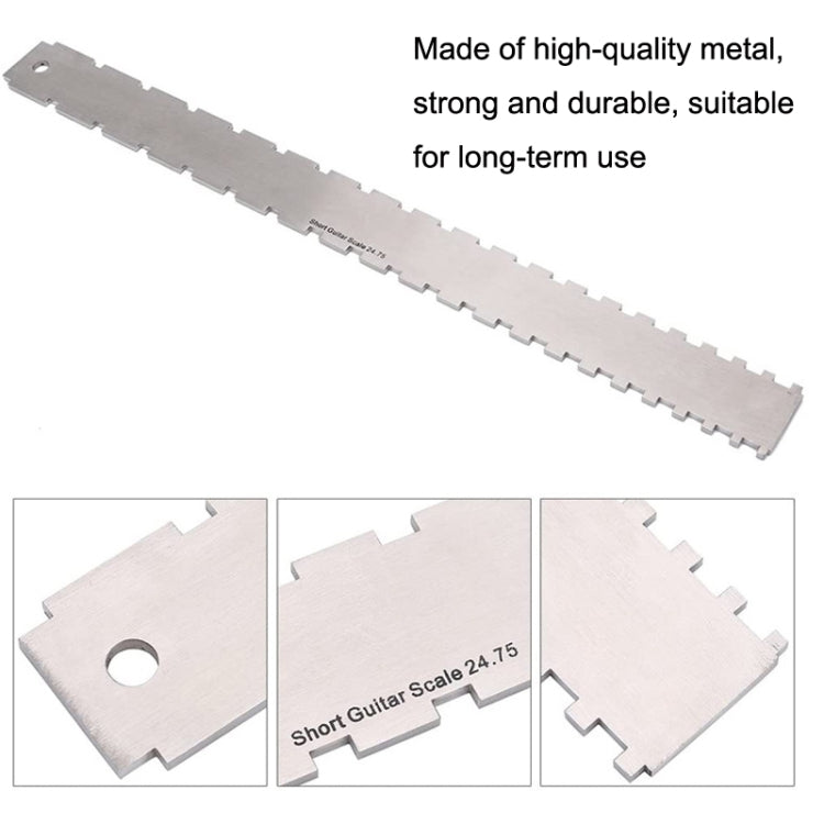 GNR3 Stainless Steel Measurement Bass Guitar Neck Ruler, Style:, Double Teeth, Double Teeth+String High Ruler, Double Teeth+Leveling Ruler, Double Teeth+Leveling Ruler+String High Ruler