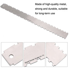 GNR3 Stainless Steel Measurement Bass Guitar Neck Ruler, Style:, Double Teeth, Double Teeth+String High Ruler, Double Teeth+Leveling Ruler, Double Teeth+Leveling Ruler+String High Ruler