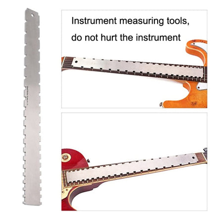 GNR3 Stainless Steel Measurement Bass Guitar Neck Ruler, Style: