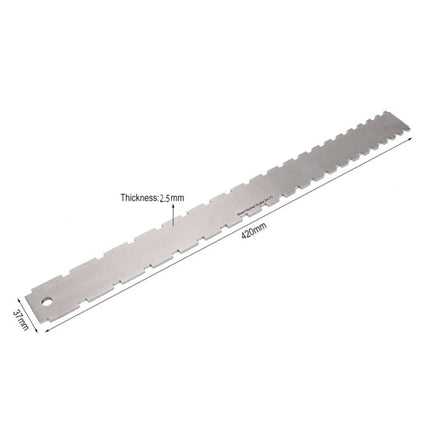 GNR3 Stainless Steel Measurement Bass Guitar Neck Ruler, Style:, Double Teeth+Leveling Ruler+String High Ruler