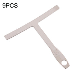 Guitar Repair Measuring Ruler Tools, 9 PCS/ Set T -Type Guitar Ruler, 5PCS Stainless Steel Leveling Ruler, 2PCS Aluminum Silver Leveling Ruler, 2PCS Aluminum Gold Leveling Ruler, 5PCS Guitar String High Ruler, T -Type Guitar Ruler+String High Ruler����...