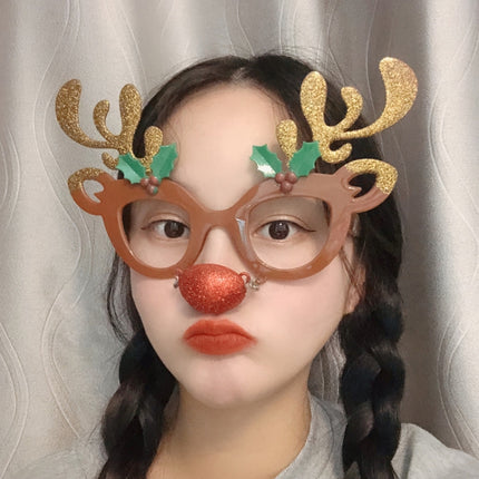 Christmas Weird Glasses Personalized Christmas Hair Clip, Love Elderly Snowman, Green Polka Dot Tree, Big Christmas Tree With Balls, Single-sided Glitter Christmas Hat, Snowflake Christmas Tree, Hug Santa Claus, Santa Claus Head, Knight Hat Pointed Nos...