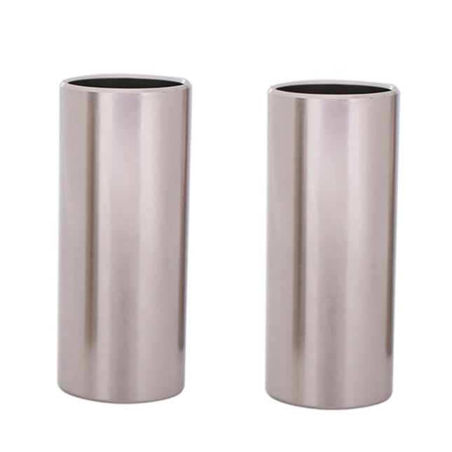 2PCS Stainless Steel Guitar Slide Tube Folk Slide Block