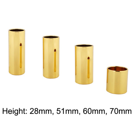 2PCS Stainless Steel Guitar Slide Tube Folk Slide Block, 28mm(Silver), 51mm(Silver), 60mm(Silver), 70mm(Silver), 28mm(Gold), 51mm(Gold), 60mm(Gold), 70mm(Gold), 28mm(Black), 51mm(Black), 60mm(Black), 70mm(Black)
