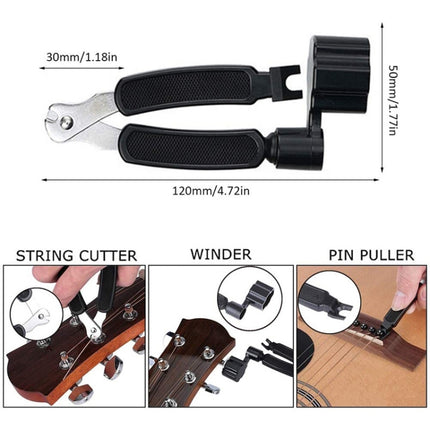 Folk Wood Bass Guitar Tuning Clip Tuner Instrument Set