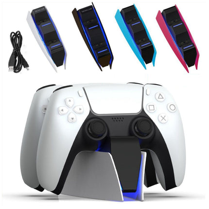 HONCAM For PS5 Gamepad Charger Dual Dock Charger