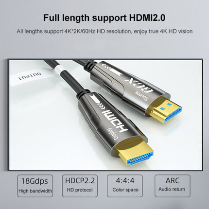 HDMI 2.0 Male To HDMI 2.0 Male 4K HD Active Optical Cable, Cable Length:, 1.8m(Grey), 3m(Grey), 5m(Grey), 8m(Grey), 10m(Grey), 15m(Grey), 20m(Grey), 25m(Grey), 30m(Grey), 35m(Grey), 40m(Grey), 45m(Grey), 50m(Grey), 60m(Grey), 70m(Grey), 80m(Grey)������...
