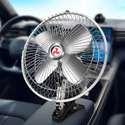 Car Powerful Fixing Clip Cooling High Wind Power Electric Fan, Specification:, 10 inch Metal 12V, 10 inch Metal 24V, 8 inch Black 12V, 8 inch Black 24V, 8 inch Metal 12V, 8 inch Metal 24V, 10 inch Black 12V, 10 inch Black 24V, 6 inch Black 12V         ...