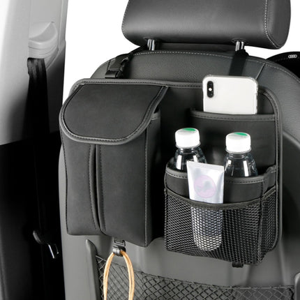 DE RAN FU Flip Fur Car Seat BackTissue Box Storage Hanging Bag With Hook, 1122 Blue, 1122 Brown, 1122 Black, 1122 Grey