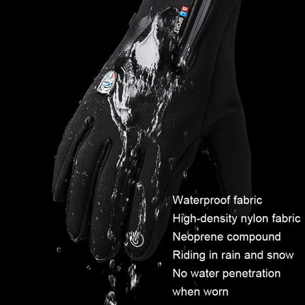 A045 Cycling Gloves Touch Screen Windproof Waterproof Sport Keep Warm Gloves, M, L, XL