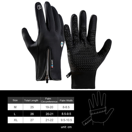 A045 Cycling Gloves Touch Screen Windproof Waterproof Sport Keep Warm Gloves, M, L, XL