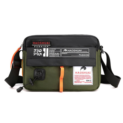 HAOSHUAI 204 Sports Leisure Men Outdoor Waterproof Nylon Shoulder Bag, 204 Dark Blue, 204 Black, 204 Grey, 204 Army Green, 204 Brick Red, 204 Light Blue