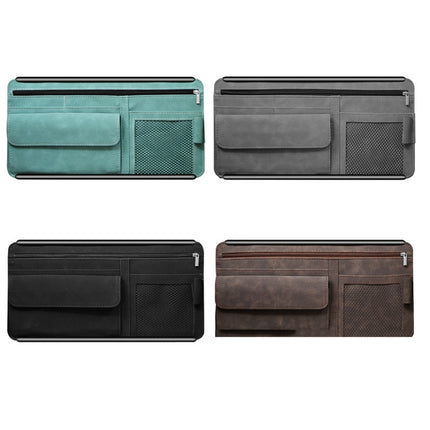 DE RAN FU Car Shade Glasses Box Storage Bag Car Flip Fur Glue Box Zipper Card Bag, 8018 Blue, 8018 Black, 8018 Brown, 8018 Grey