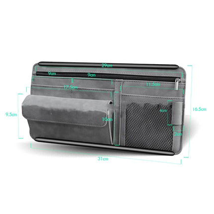 DE RAN FU Car Shade Glasses Box Storage Bag Car Flip Fur Glue Box Zipper Card Bag, 8018 Blue, 8018 Black, 8018 Brown, 8018 Grey