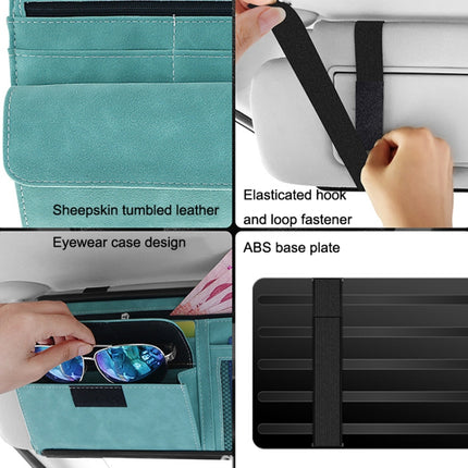 DE RAN FU Car Shade Glasses Box Storage Bag Car Flip Fur Glue Box Zipper Card Bag, 8018 Grey, 8018 Blue, 8018 Black, 8018 Brown