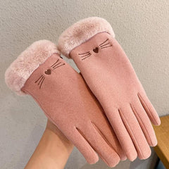 A56 Keep Warm Touch Screen Plus Velvet Thick Anti-Cold Riding Gloves, A56 Pink, A56 Gray, A56 Black