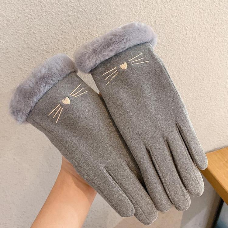 A56 Keep Warm Touch Screen Plus Velvet Thick Anti-Cold Riding Gloves, A56 Pink, A56 Gray, A56 Black