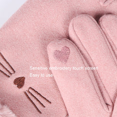A56 Keep Warm Touch Screen Plus Velvet Thick Anti-Cold Riding Gloves, A56 Pink, A56 Gray, A56 Black