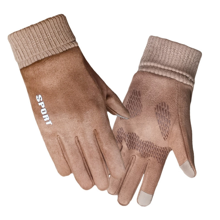 Q35 Suede Men Warm Gloves Touch Screen Sports Cycling Gloves, Q35 Black, Q35 Dark Blue, Q35 Gray, Q35 Khaki