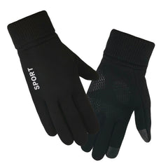 Q35 Suede Men Warm Gloves Touch Screen Sports Cycling Gloves, Q35 Black, Q35 Dark Blue, Q35 Gray, Q35 Khaki
