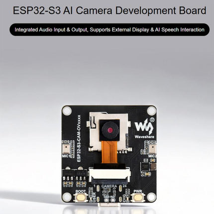 Waveshare ESP32-S3 AIoT Camera Development Board, With GC0308 Camera, With GC2145 Camera, With OV3660 Camera, With OV5640 Camera