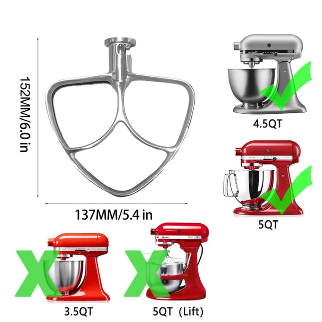 Stainless Steel Accessories, For KitchenAid 5QT Mixer Head, For KitchenAid  6QT Mixer Head, For KitchenAid Stand Mixer 5QT  Whip Whisk, For Kitchenaid Stand Mixer 5QT Dough Hook, For KitchenAid Stand Mixer 6QT Whip Whisk                                ...